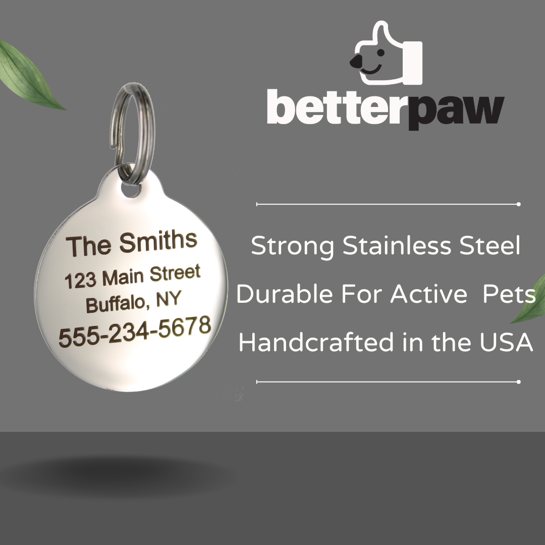 Circle Dog Tag in Stainless Steel
